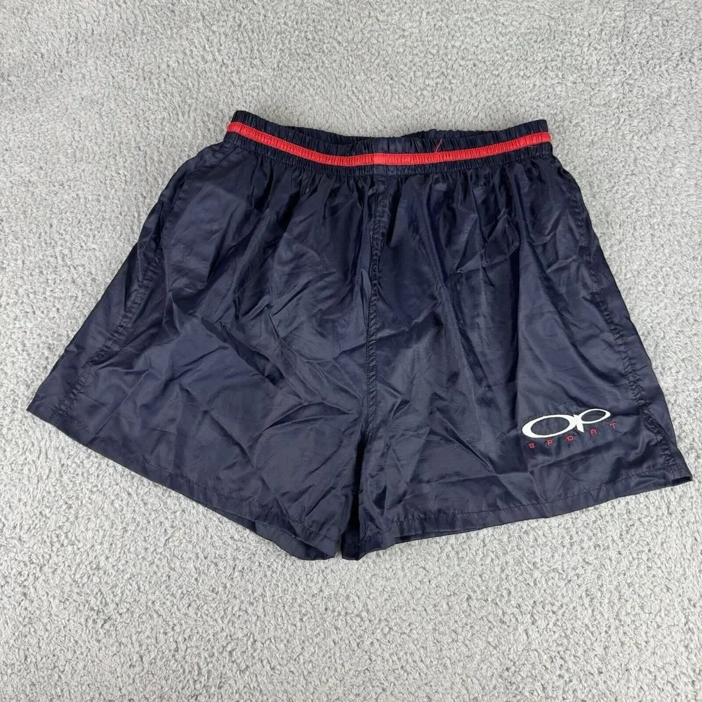 Ocean Pacific Op‎ Vintage Swim Trunks Shorts Blue Men's Size Xl Spellout